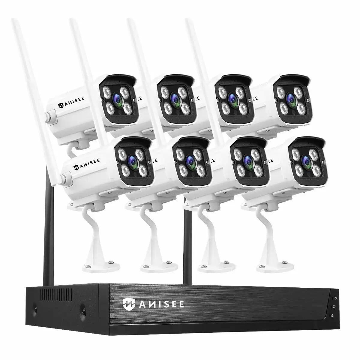 Ausway 1080P Security Camera CCTV Set Wireless Full HD Surveillance System with 8 Channel WiFi NVR