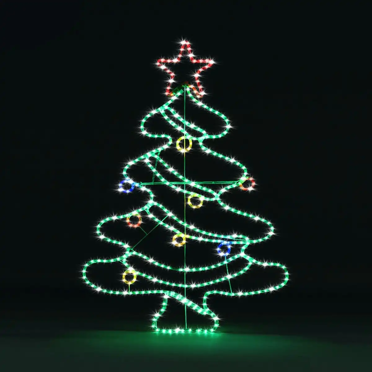 Solight  Christmas Tree Light LED Strip Rope Xmas Decoration Holiday Ornament Outdoor Indoor IP65 125x88cm XL Size