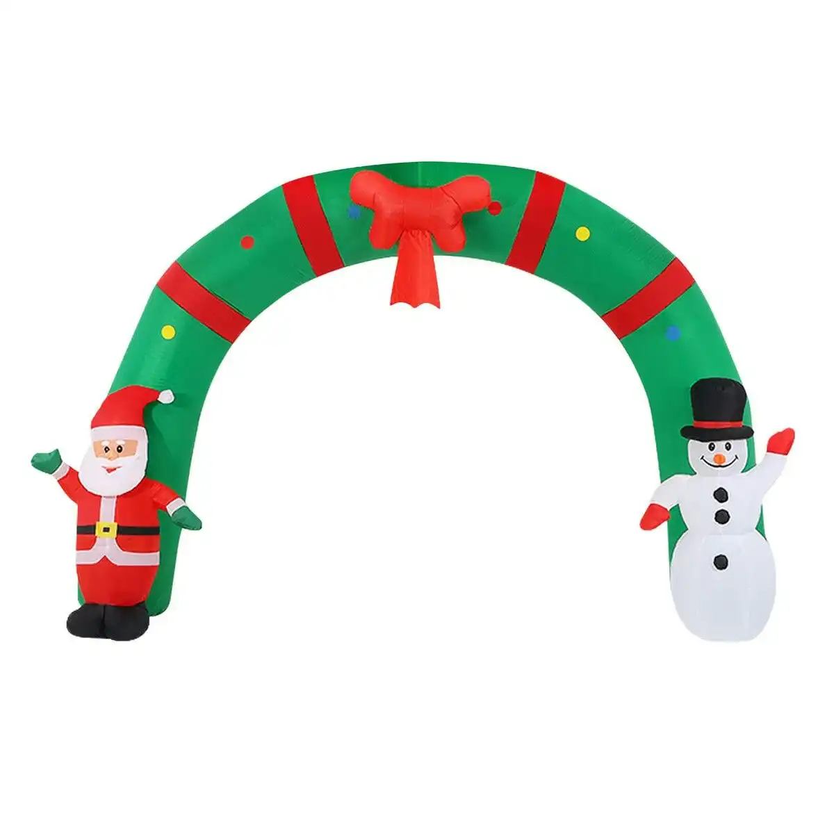 Solight Christmas Santa Claus Snowman Arch Decor Inflatable Decoration Xmas Light Holiday Ornament Outdoor Indoor Built In LED 300 x 250cm
