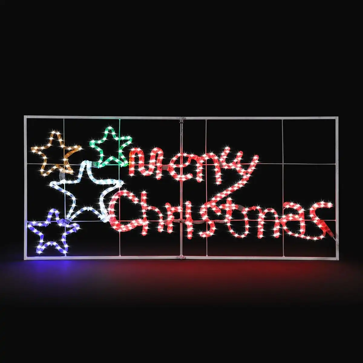 Solight  Merry Christmas Light Xmas LED Rope Strip Decoration Holiday Ornament Indoor Outdoor IP65 130x60cm XL Size