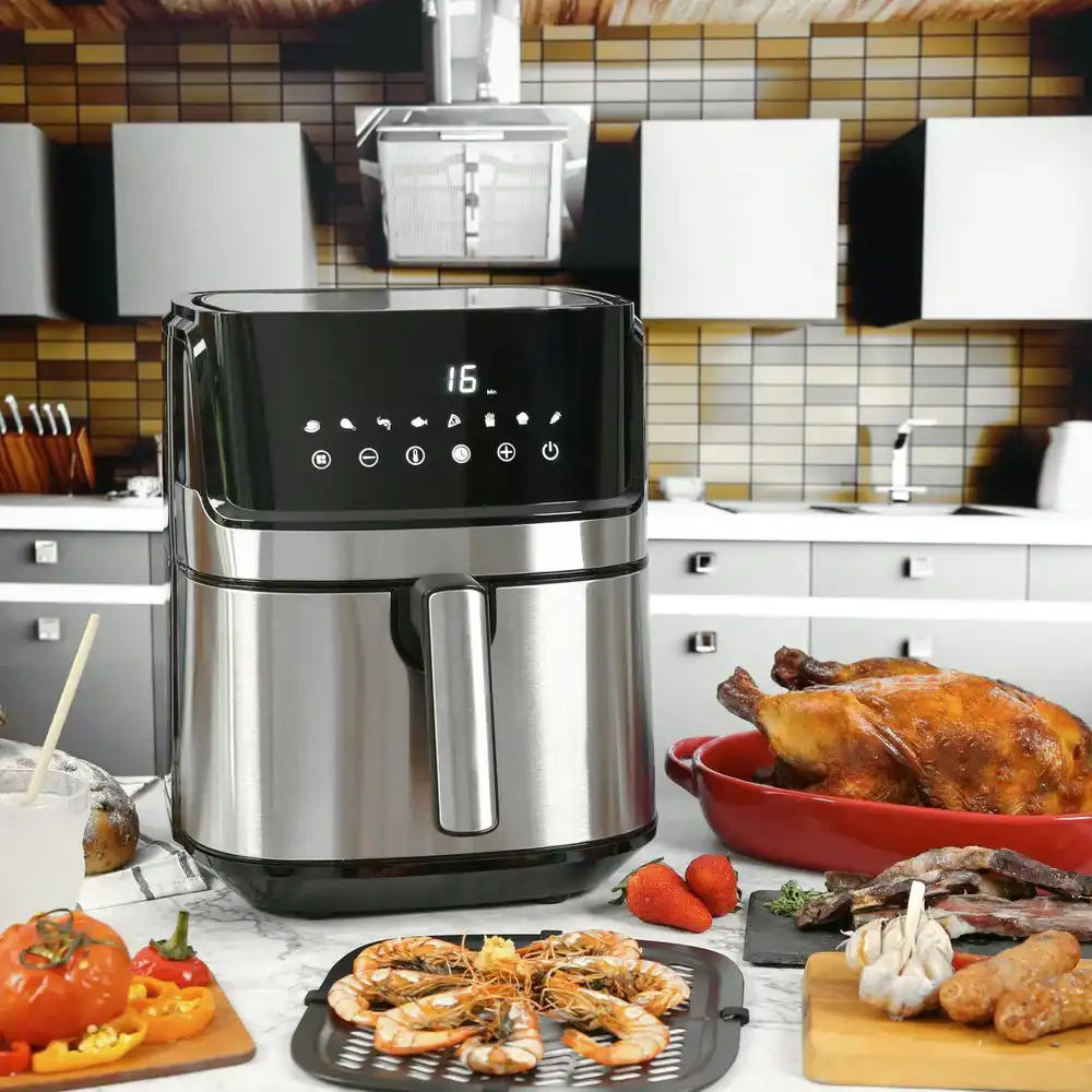 Healthy Choice 7L Digital Stainless Steel Air Fryer Cooker Kitchen Appliance