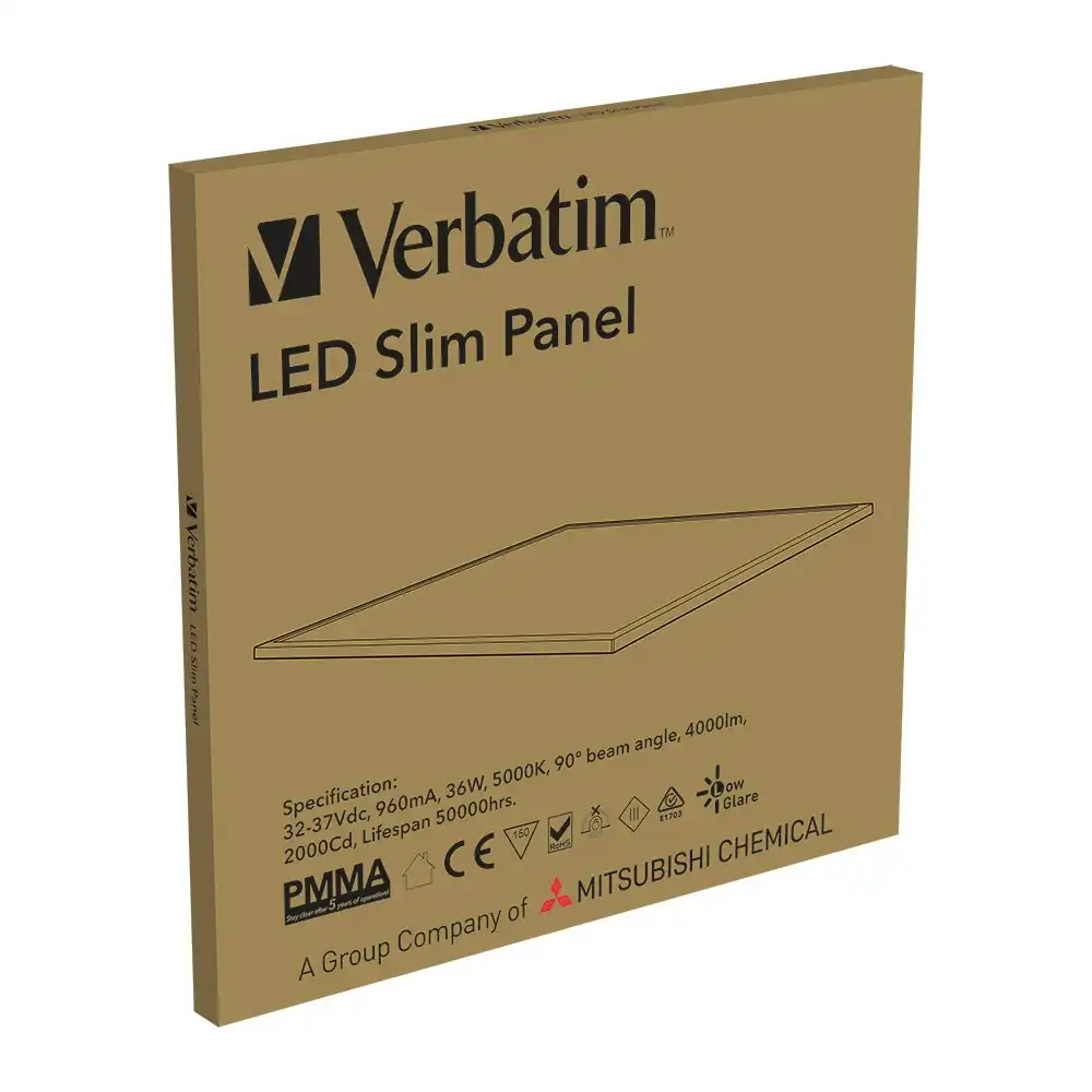 Verbatim Lighting Slim LED Ceiling Light 595x295mm Cool Daylight 36W 5000K