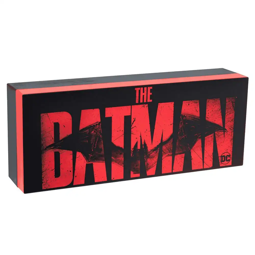 The Batman Logo DC Comics 30cm Night Box Light Home/Room Office Decor Red/Black