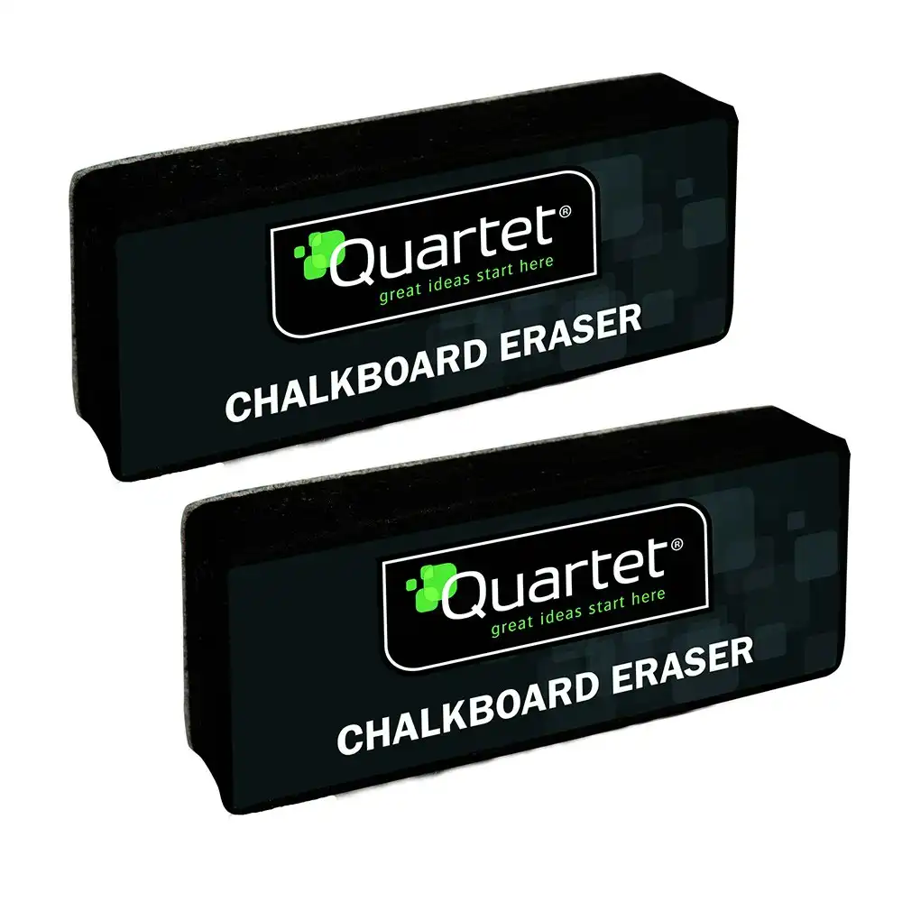 2x Quartet 13x5cm Duster Eraser Cleaner f/Office/Classroom Blackboard/Chalkboard
