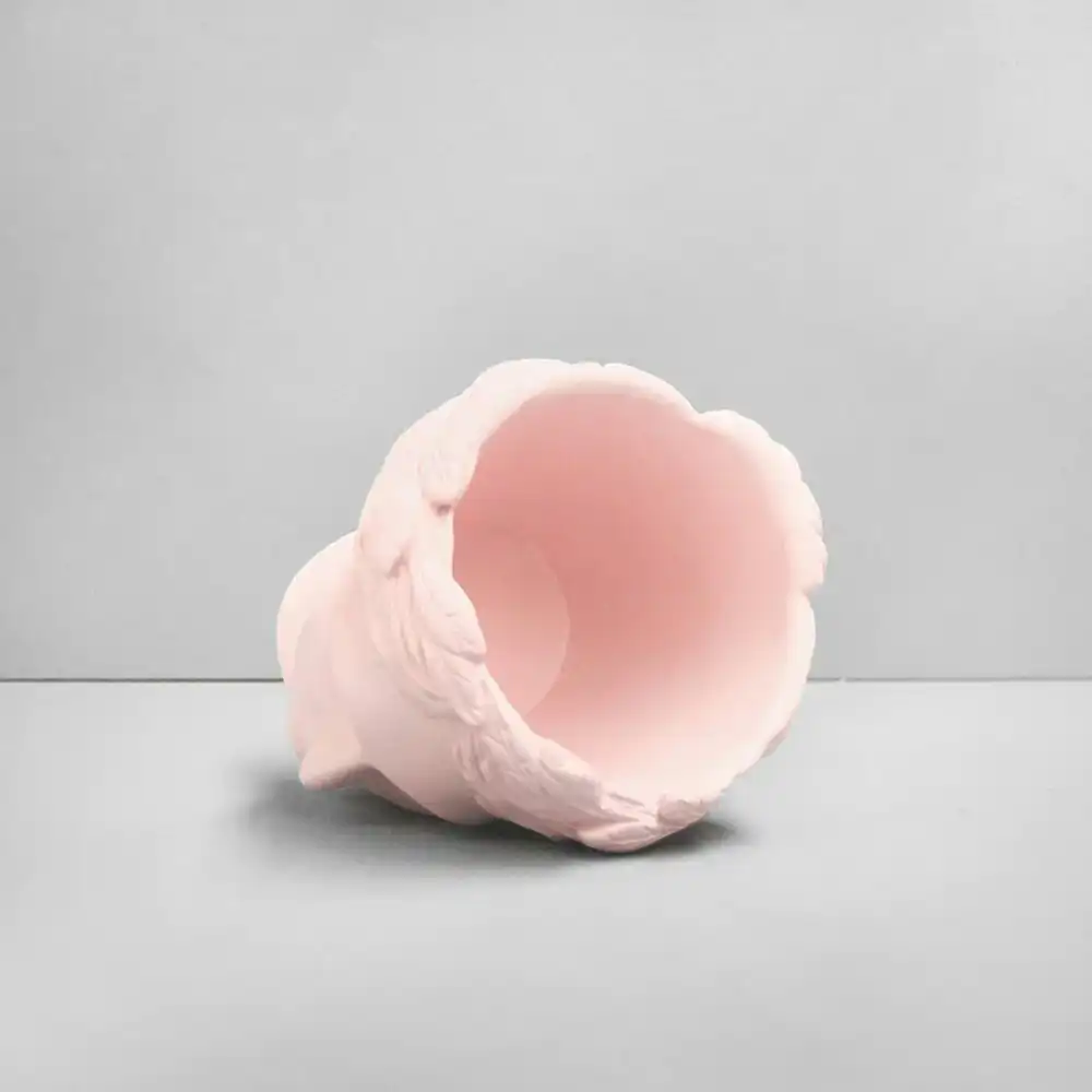 White Moose Resin 16x19cm Venus Vase/Plant Holder Home/Room Desk Decor Pink