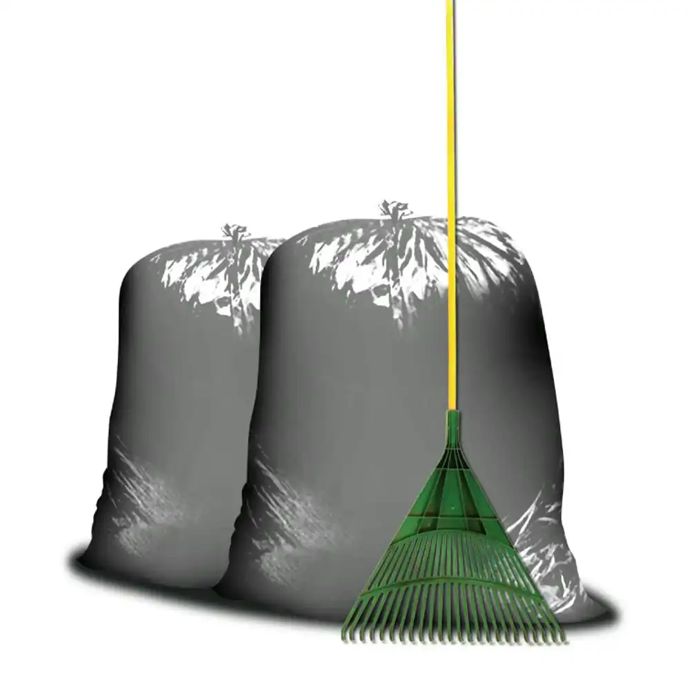 25pc Mr Clean 100x80cm Garden Bags 90L Waste/Clippings Storage w/ Twist Ties BLK