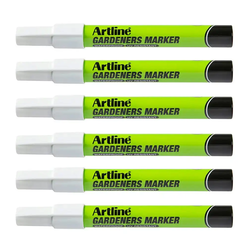 12PK Artline Gardeners Permanent Marker Fade Resistant - White