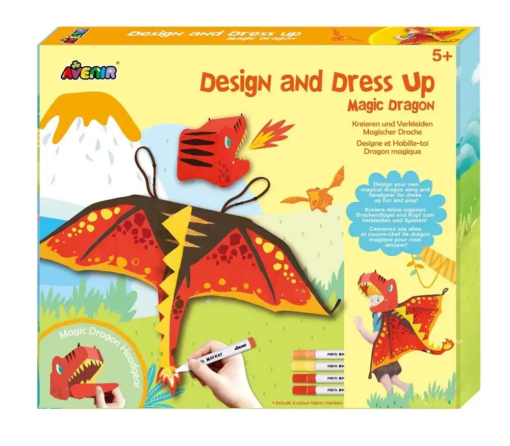 Avenir Design & Dress Up Magic Dragon Creative Activity Kids Pretend Play 5y+