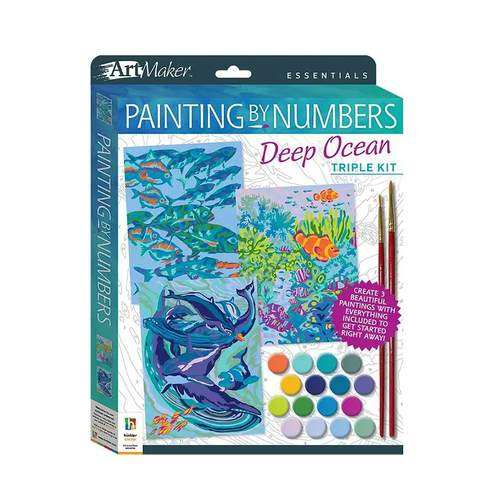 Art Maker Essentials: Painting by Numbers Deep Ocean Art/Craft Kit Project