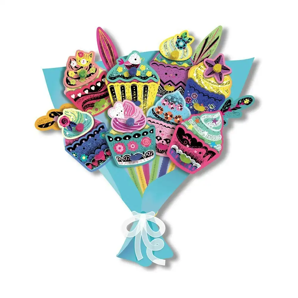 Avenir Scratch Cake Bouquet Creative Art/Craft Kids/Toddler Activity Kit 5y+