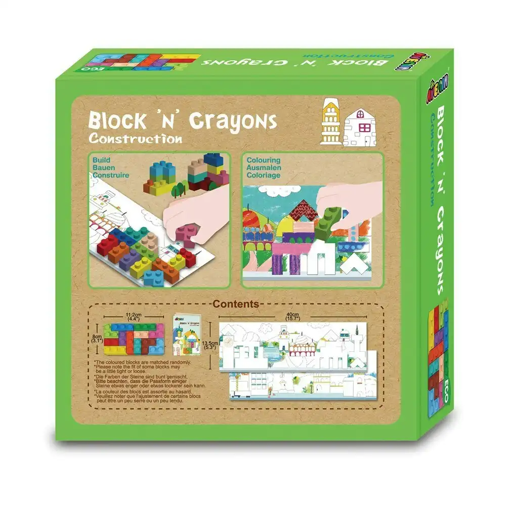 Avenir Blocks'n'Crayons Construction Creative Arts/Colors Kids/Toddler Kit 3y+