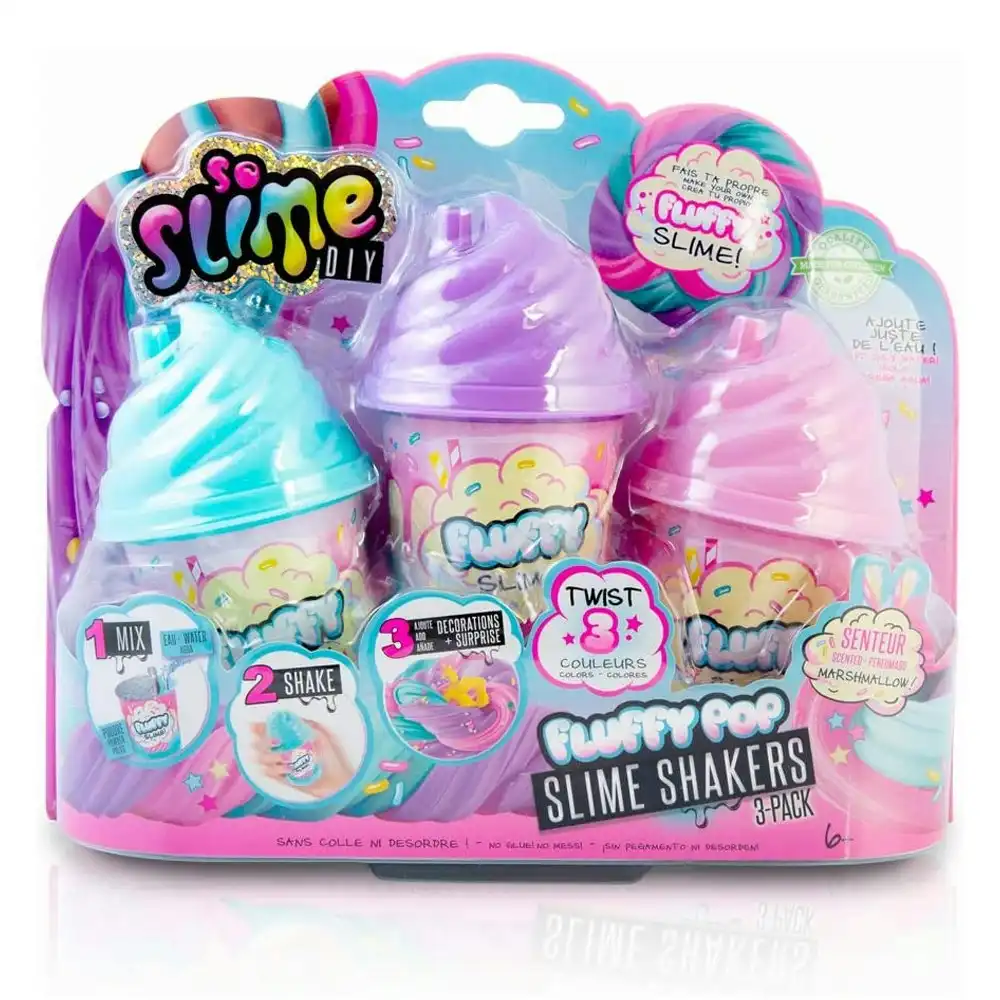 3pc So Slime DIY Fluffy Pop Slime Shakers Kids/Children Craft Activity Fun Toy