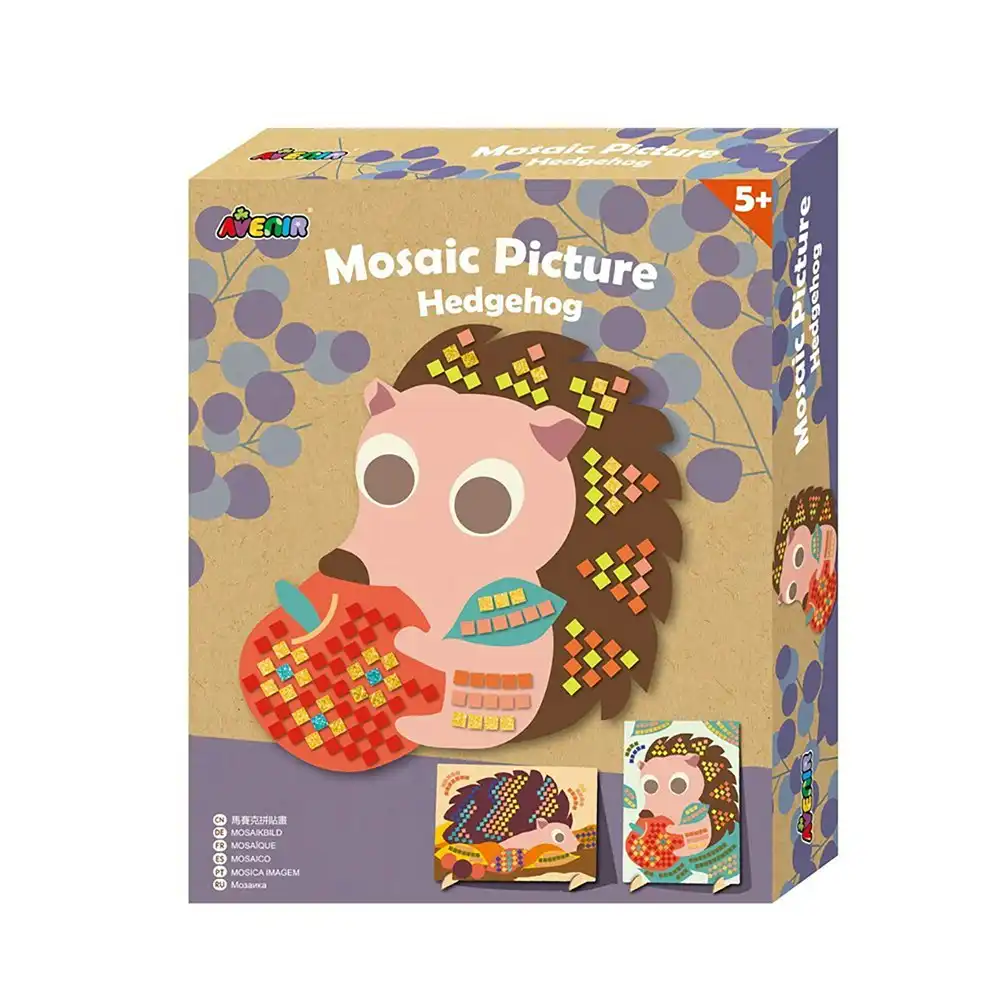 Avenir Mosaic Picture Hedgehog Creative Art/Craft Kids/Children Fun Activity 3y+
