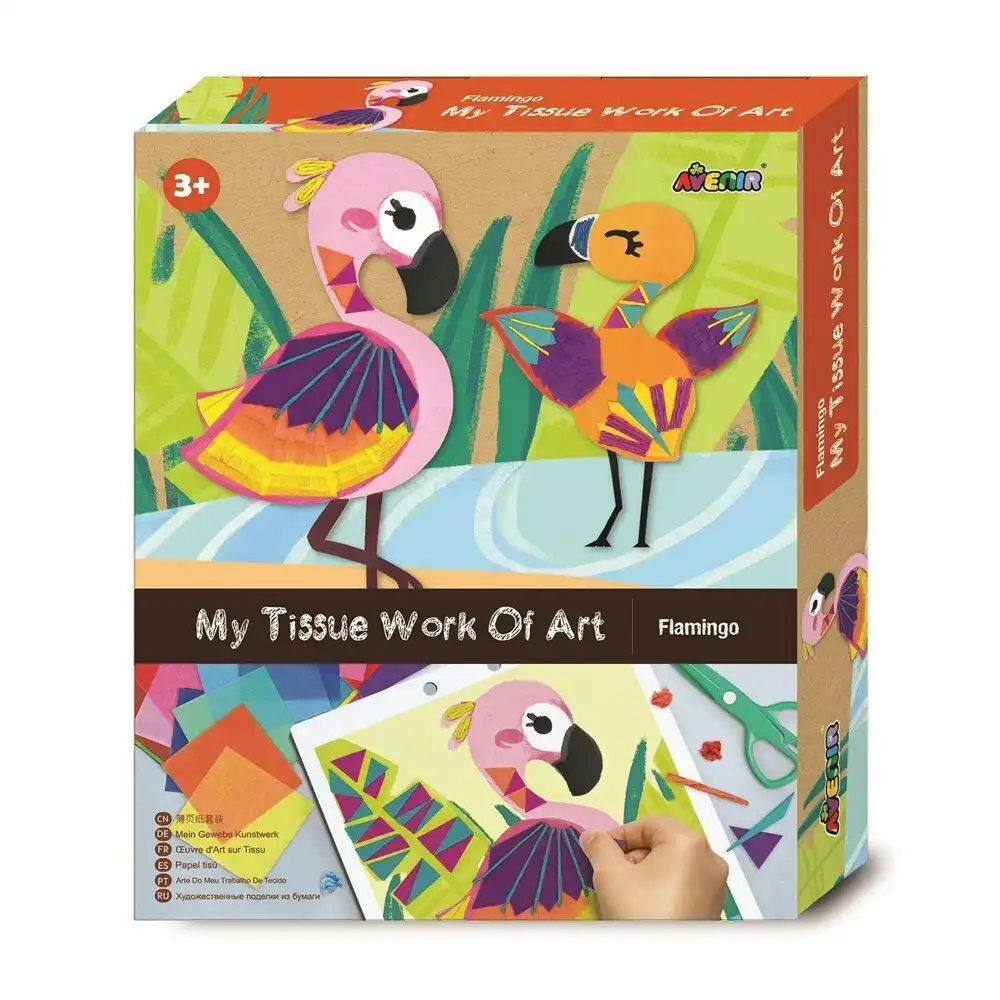 Avenir Tissue Paper Art Flamingo Creative Craft Kids/Children Fun Activity 3y+