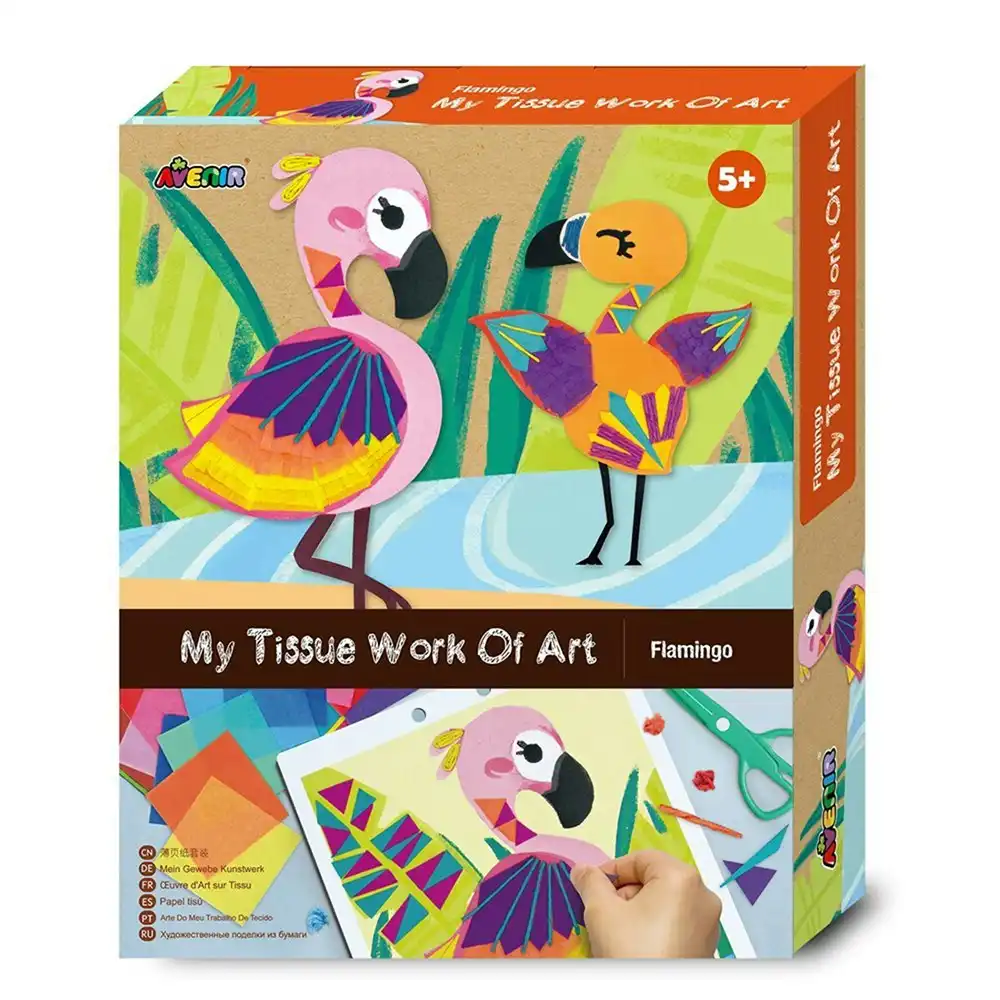 Avenir Tissue Paper Art Flamingo Creative Craft Kids/Children Fun Activity 3y+