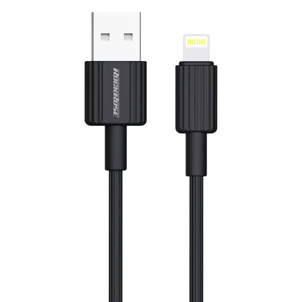 3PK RockRose Arrow AL 2.4A 1m USB-A Charging Cable/Sync Cable For Apple iPhone