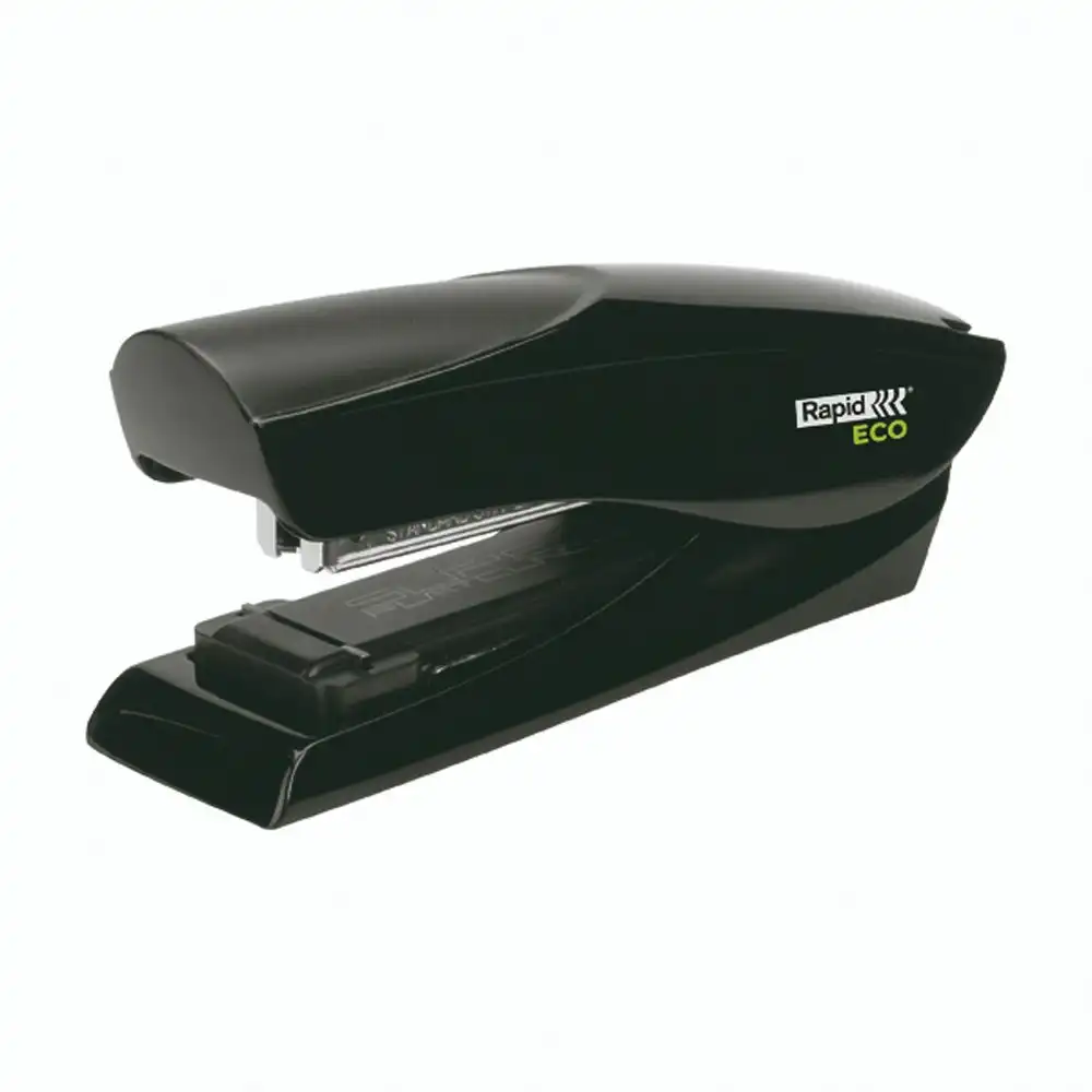 Rapid Eco 25 Page Stapler Super Flatclinch Pro 100% Recycled 26/6 Staples Black