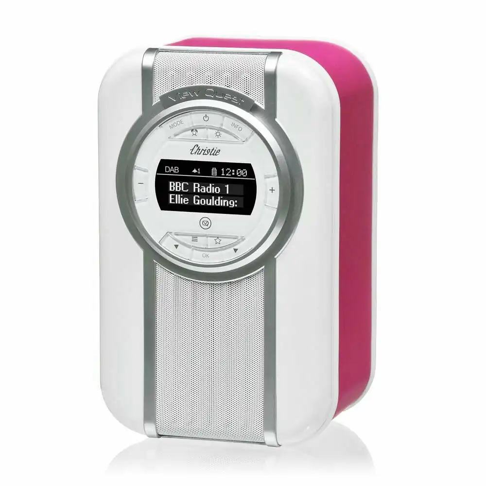 View Quest Pink Christie DAB+ FM Digital Radio/NFC & Bluetooth Portable Speaker