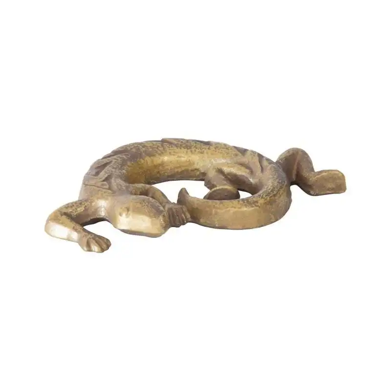 Willow & Silk Metallic 17cm Curled Up Gecko Paperweight/Office Ornament