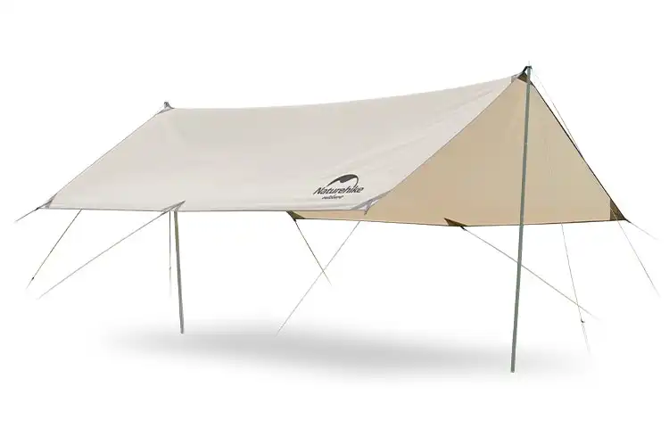 NatureHike Canopy Lightweight 4-6 Person Tent Tarp Shelters for Camping Hiking - Khaki 500x292cm