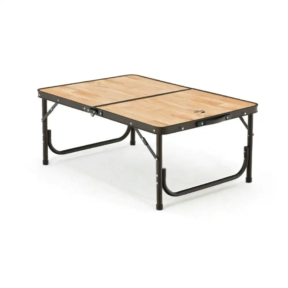 NatureHike Ultralight Foldable Table Aluminium BBQ Camping Furniture Folding Desk Large - Wood Grain