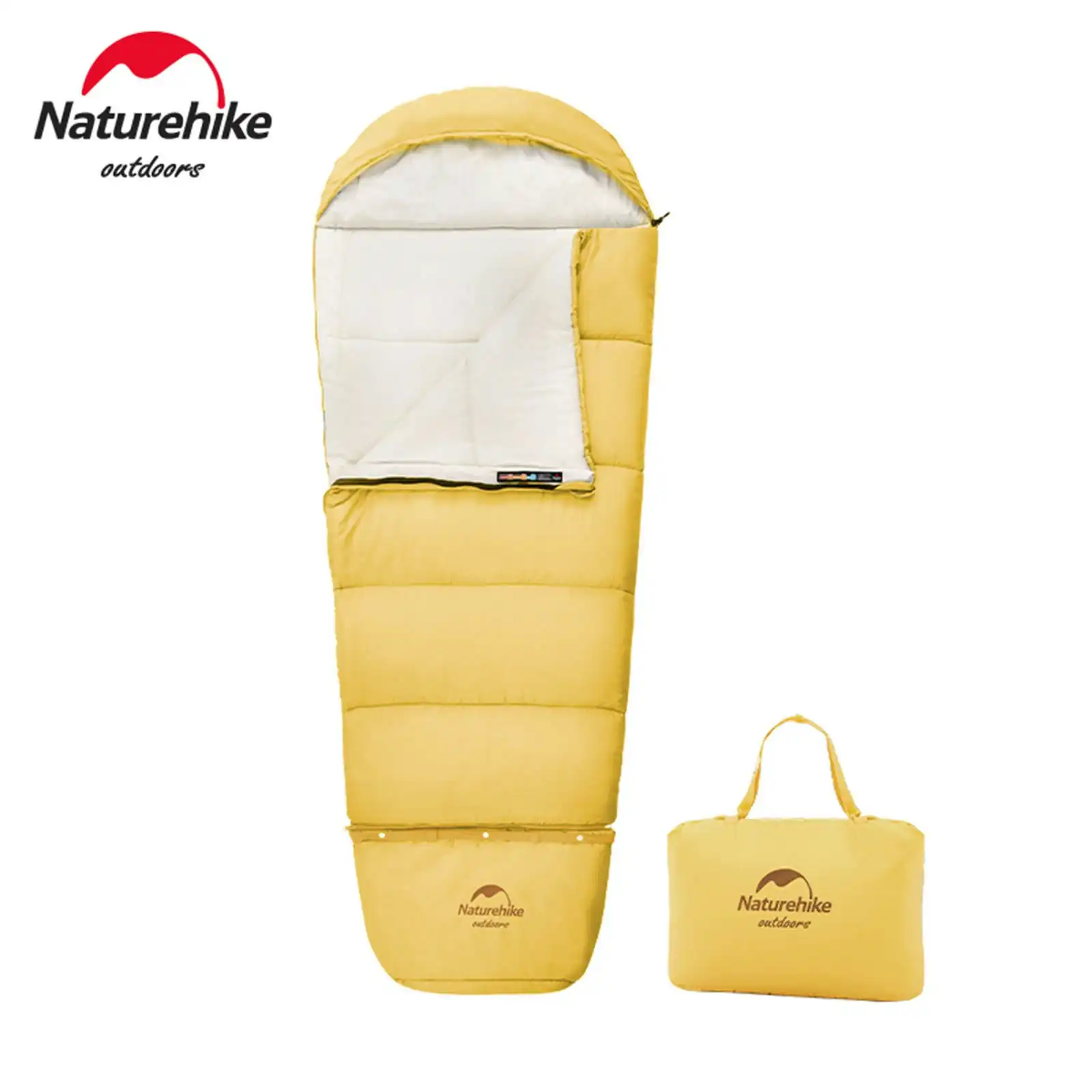 NatureHike Outdoor Children C300 Camping Sleeping Bag Hiking Gears Envelope Children Kid Sleeping Bag - Yellow