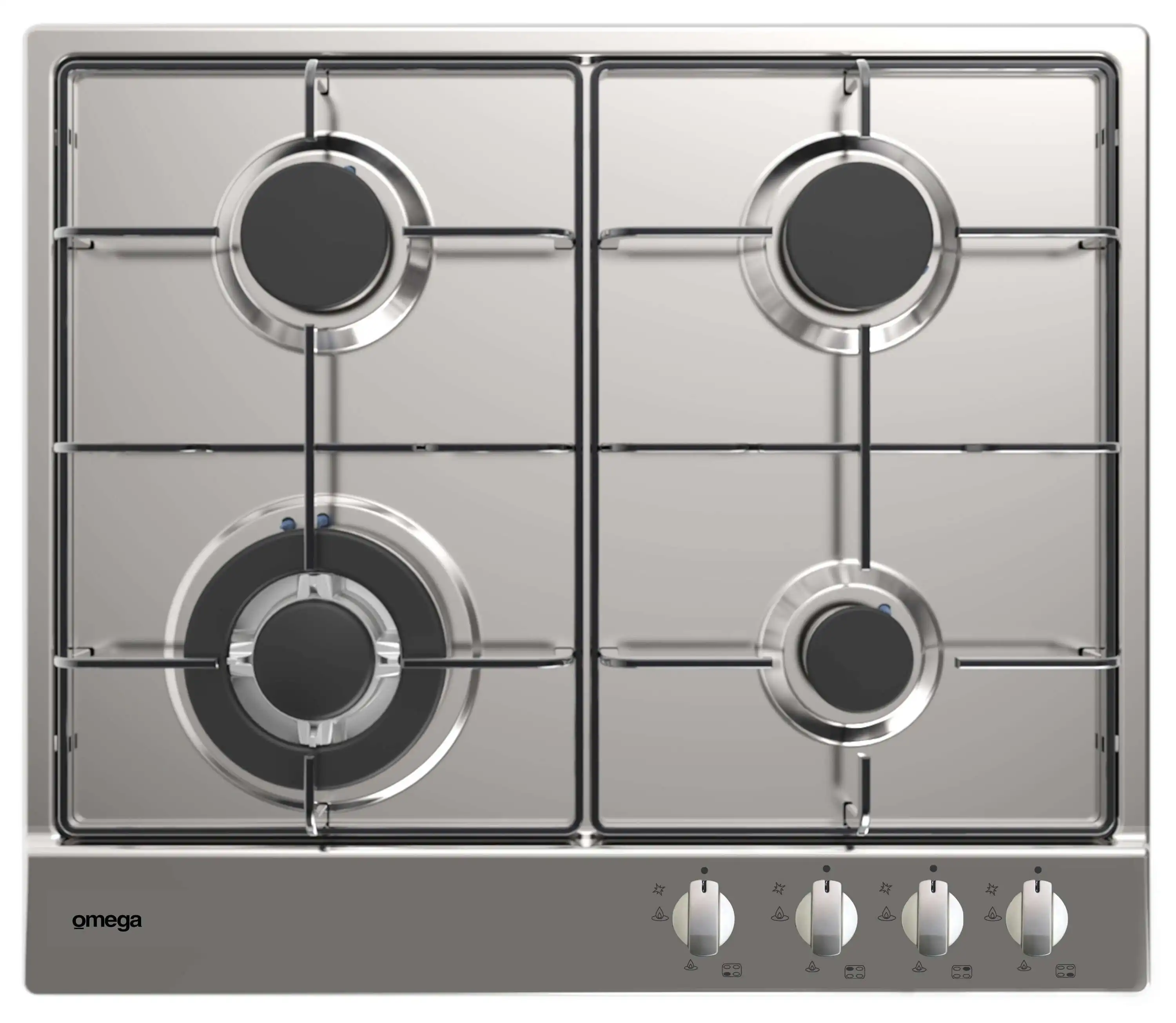 Omega 60cm Stainless Steel Gas Cooktop OCG60X
