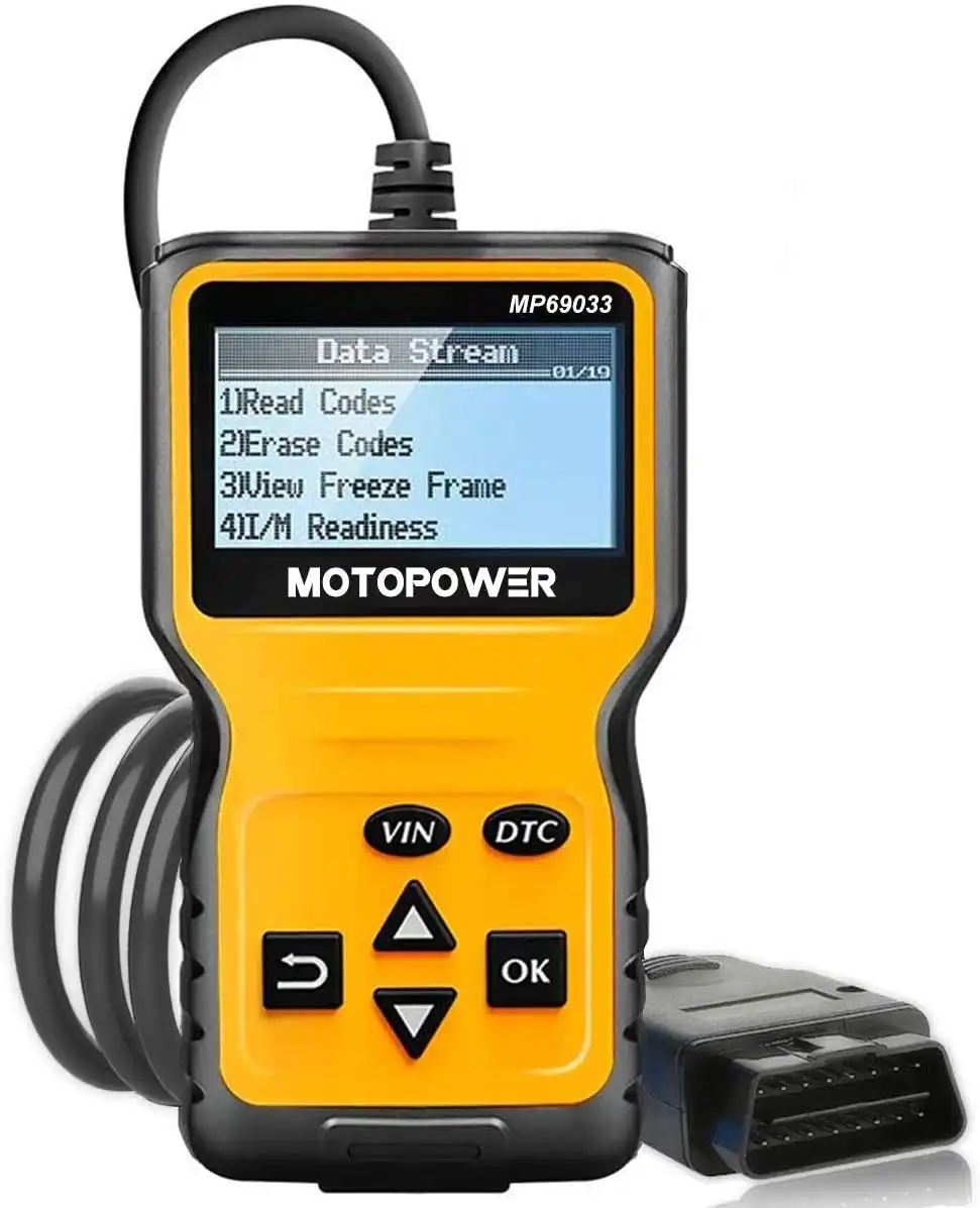 MOTOPOWER MP69033 Car OBD2 Scanner Code Reader Engine Fault Code Reader Scanner CAN Diagnostic Scan Tool for All OBD II Protocol Cars Since 1996, Yell