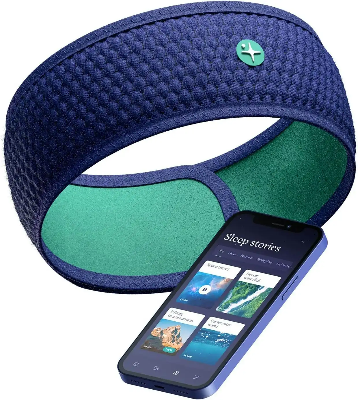 HoomBand Wireless | Bluetooth Innovative Headband for Sleep, Travel, Meditation | Charging Cable Included & Free Access to Hypnotic Stories Created by
