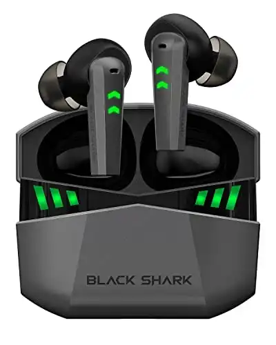 Black Shark Wireless Earbuds with 45ms Ultra-Low Latency, Gaming Bluetooth Earbuds with Premium Sound, Bluetooth 5.2, 10mm Drivers, 4 Hyperclear Mics,