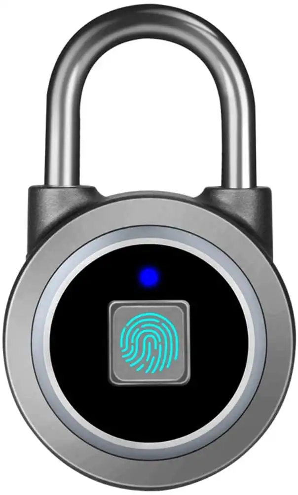 MEGAFEIS Fingerprint Padlock, Bluetooth Lock, Mobile APP, Smart Padlock with Keyless Biometric, Water Resistant, Suitable for Gym, Sports, Bike, Schoo