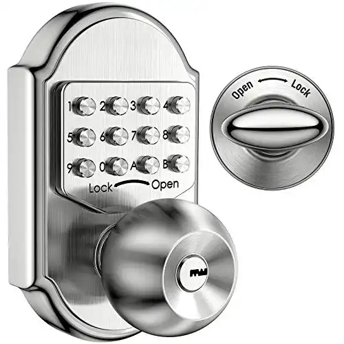 Megaflint Keyless Entry Door Lock Deadbolt Keypad Mechanical Stainless Steel (Pass Code or Key ) 100% Mechanical, No Electronic
