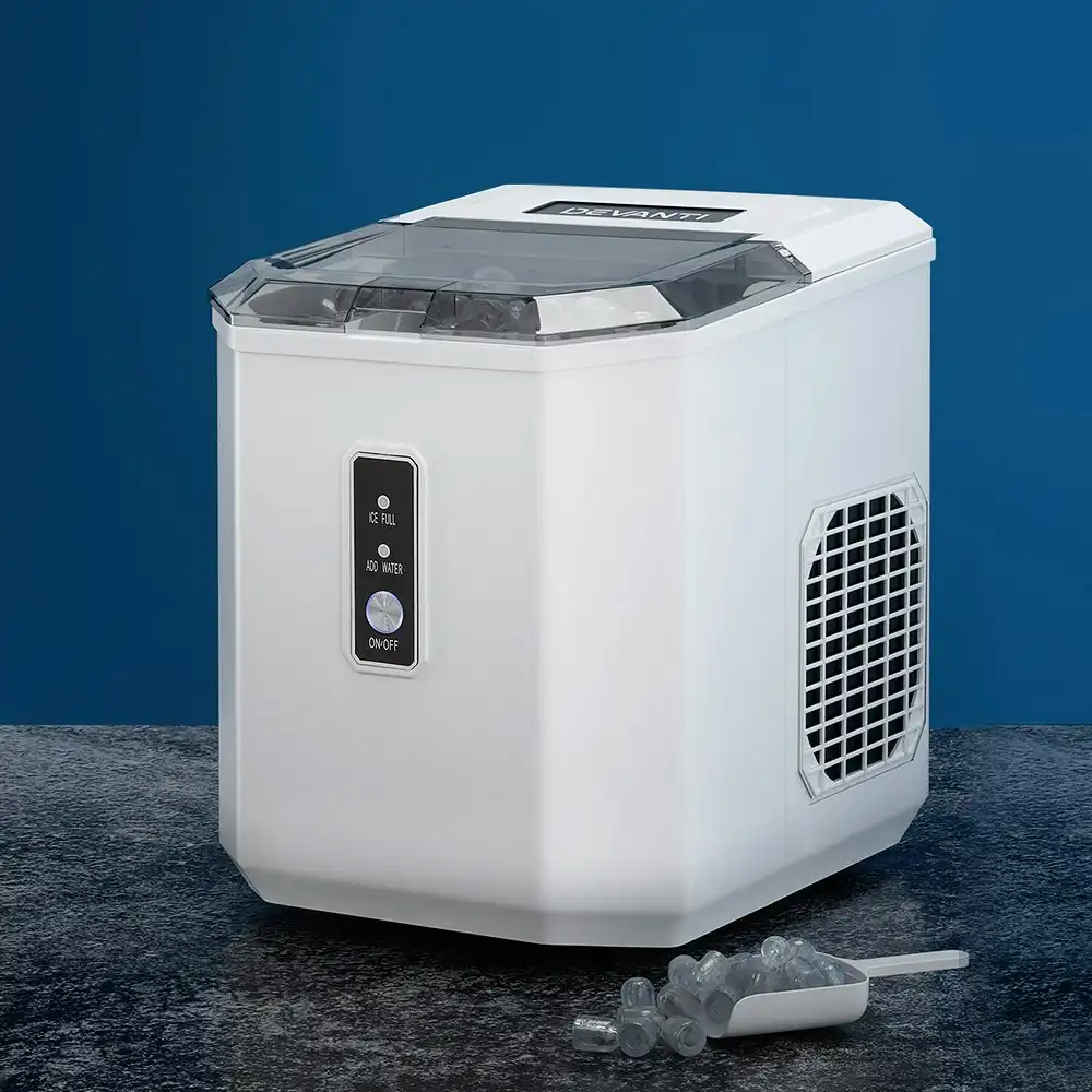 Devanti 12kg Ice Maker Machine w/Scoop Holder White