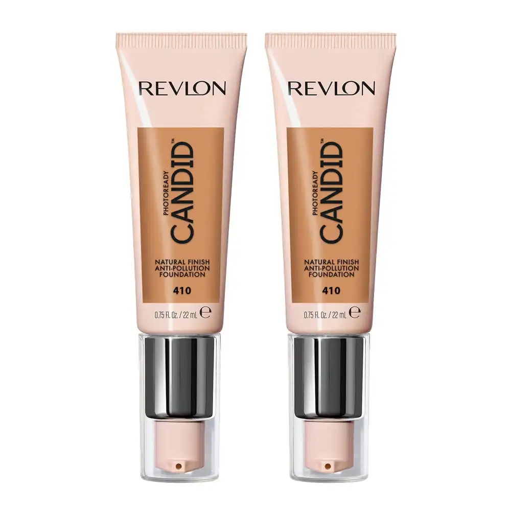 Revlon PhotoReady Candid Natural Finish Anti-Pollution Foundation 22ml 410 TOAST - 2 pack