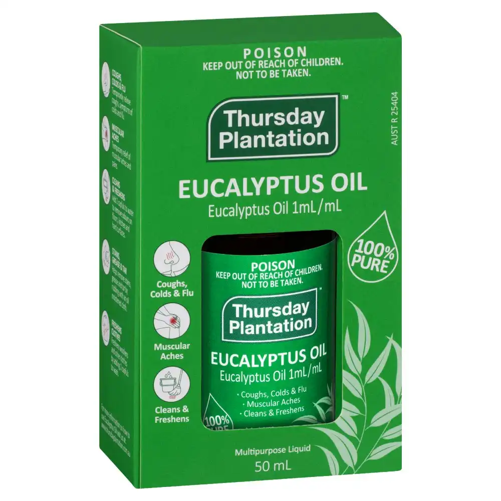 Thursday Plantation Eucalyptus Oil 50mL Multipurpose Liquid 100% Pure