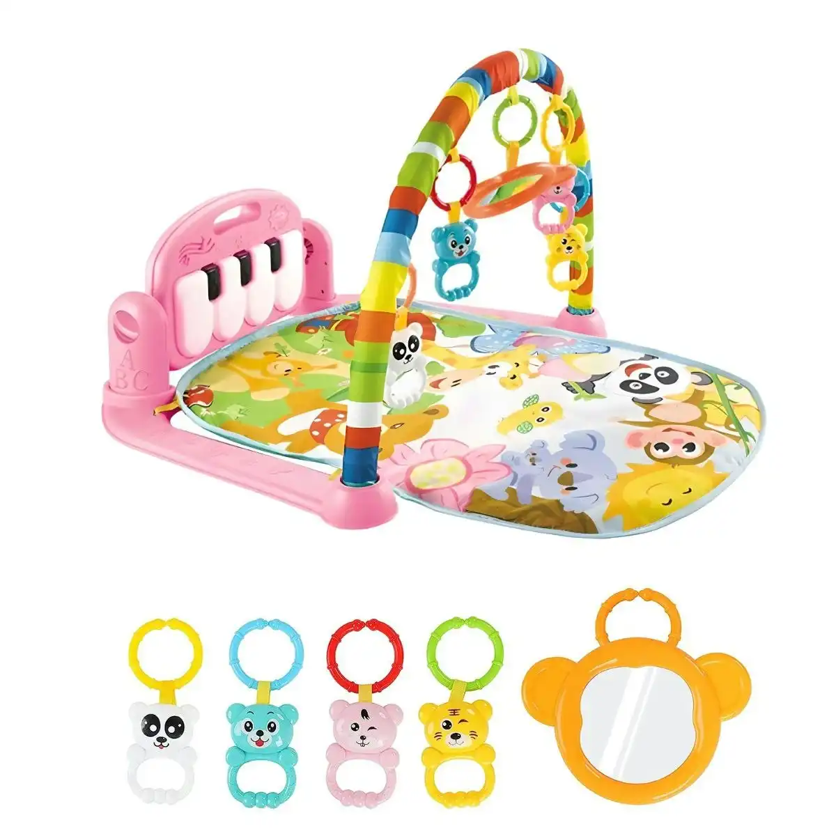 Toddly Kick'n'Play Pink Paradise Baby Activity Play Mat with Musical Light
