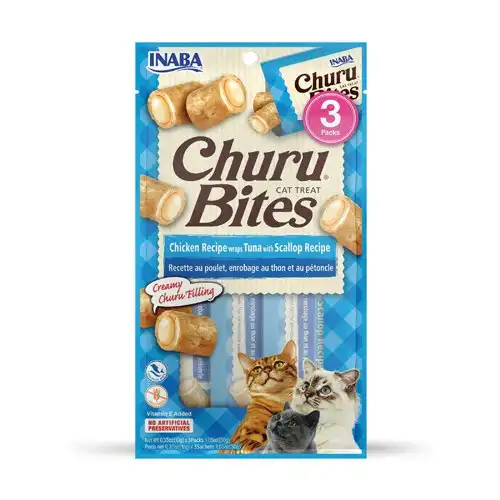 INABA Churu Bites Cat Treats - Tuna with Scallop