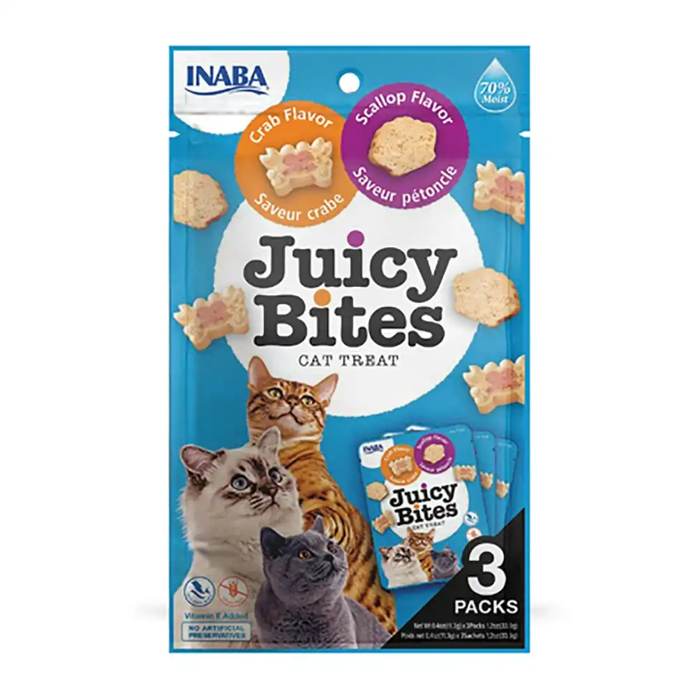 INABA Juicy Bites Cat Treats - Scallop and Crab