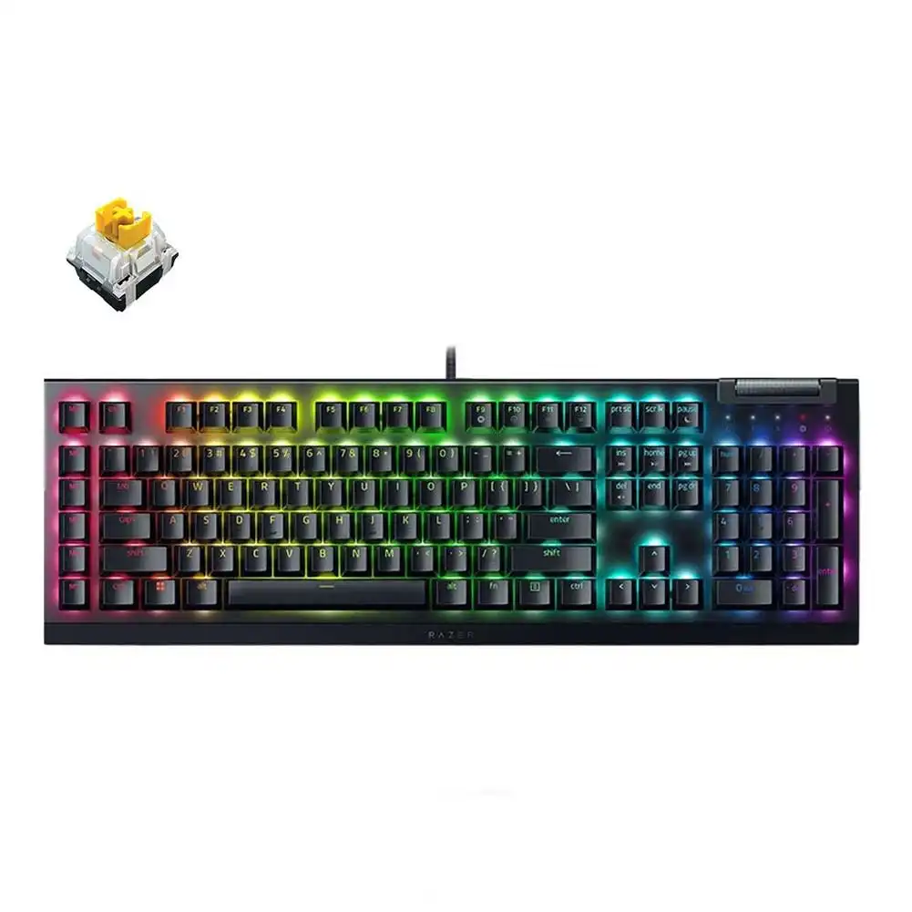 Razer BlackWidow V4 X-Mechanical Gaming Keyboard (Yellow Switch) [RZ03-04701800-R3M1]