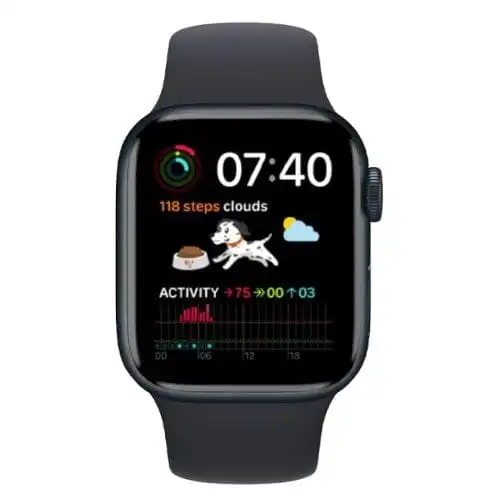 Apple Watch Series 9, GPS + Cellular 45mm Midnight Aluminium Case with M/L Sport Band (Open Box Special)