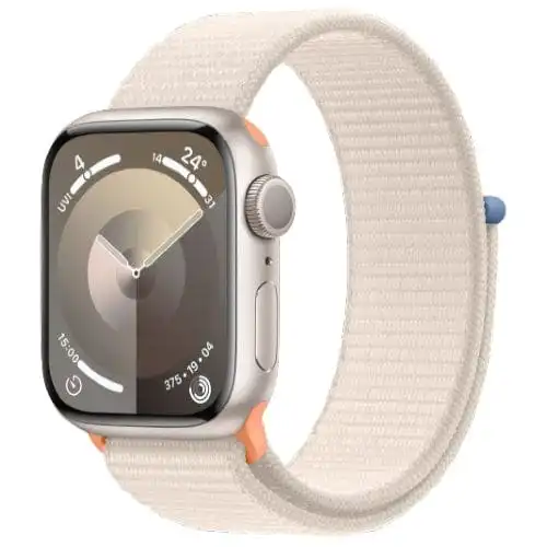 Apple Watch Series 9,GPS+ Cellular 45mm Starlight Aluminium Case with Sport Loop (Open Box Special)