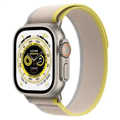 Apple Watch Ultra, GPS + Cellular 49mm Beige Titanium Case with S/M Trail Loop (Open Box Special)