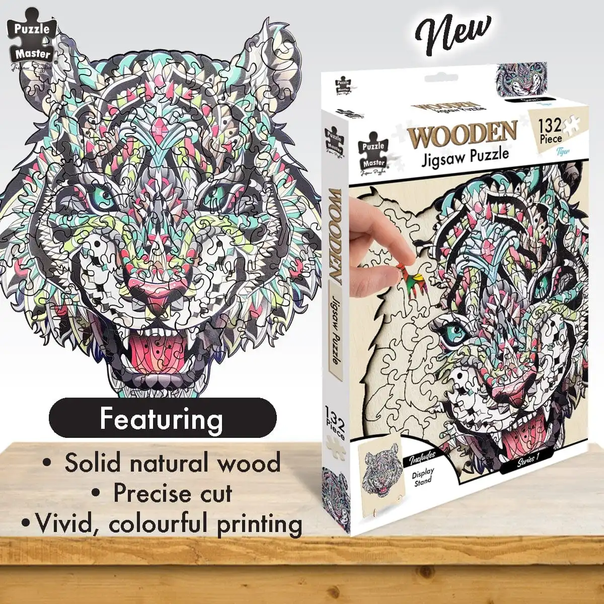 Wooden Puzzle Tiger