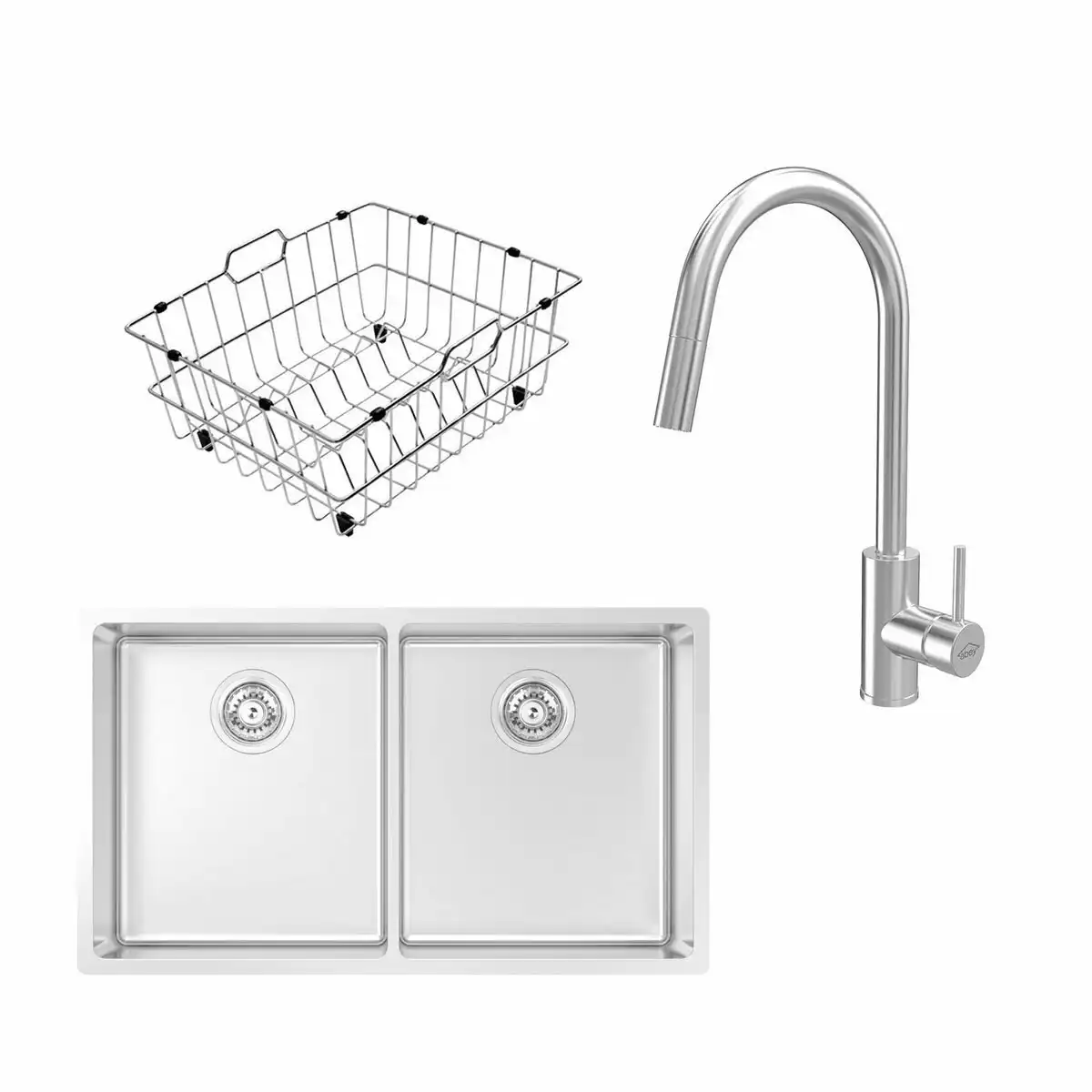 Abey Montego Double Bowl Sink Pack