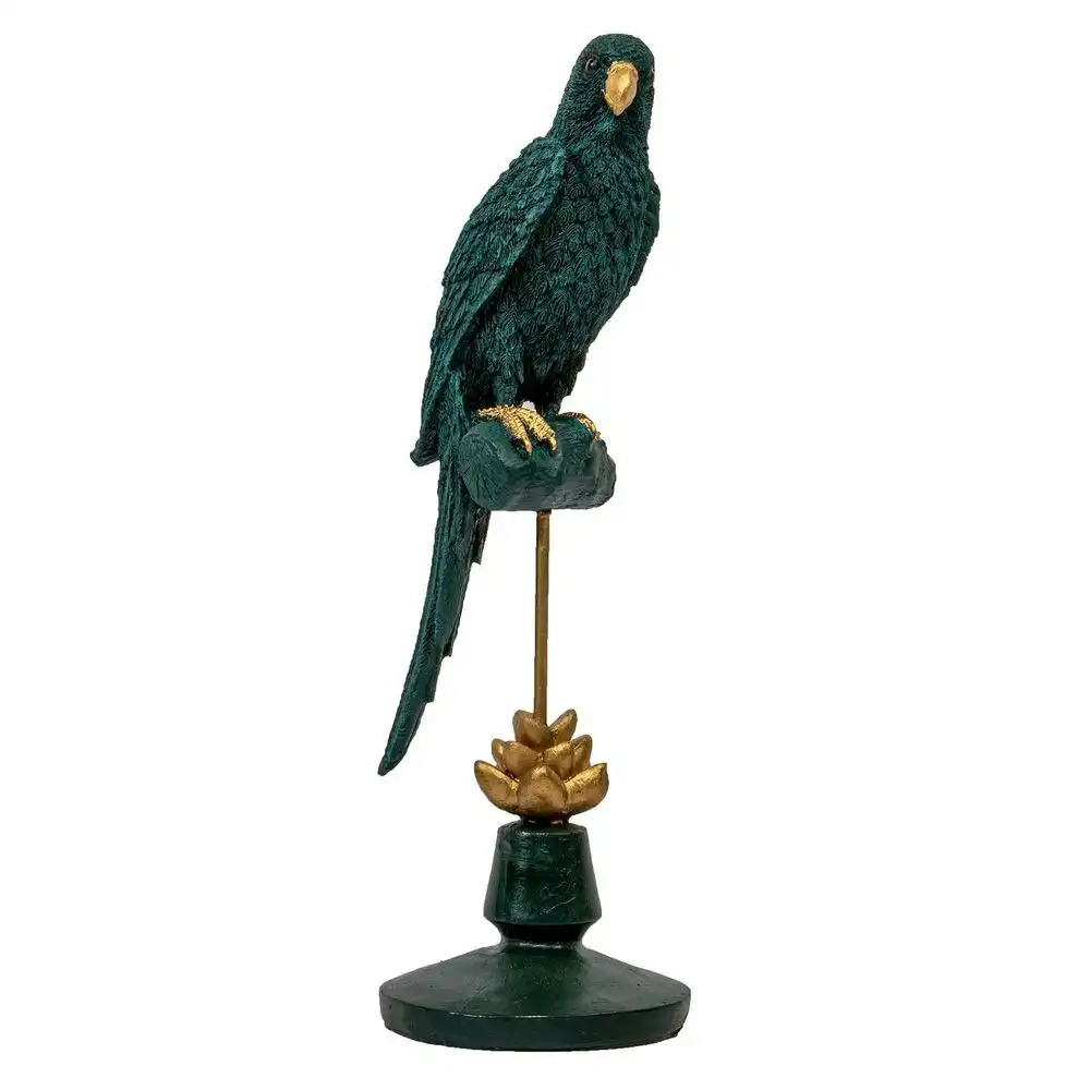 Singa Brass & Ceramic Ornamental Emperor Parrot in Sunny Yellow