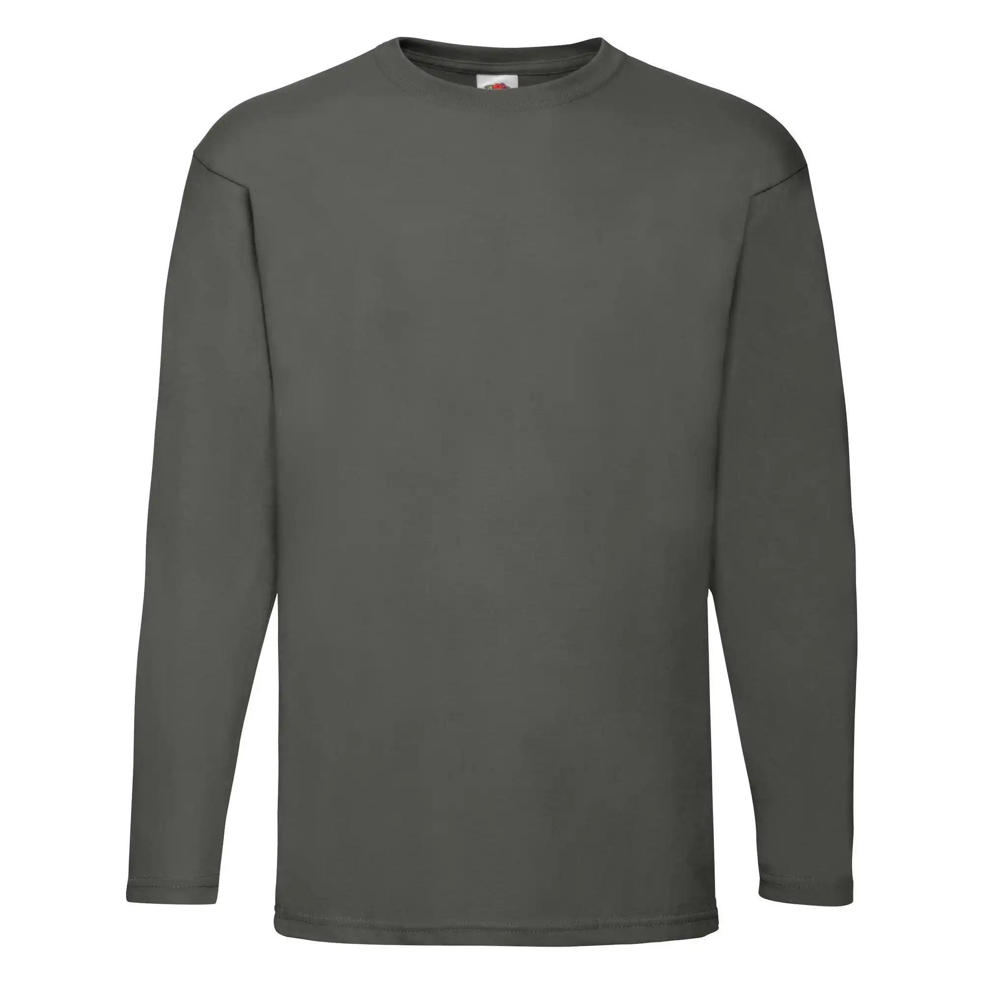 Fruit of the Loom Mens Valueweight Crew Neck Long Sleeve T-Shirt