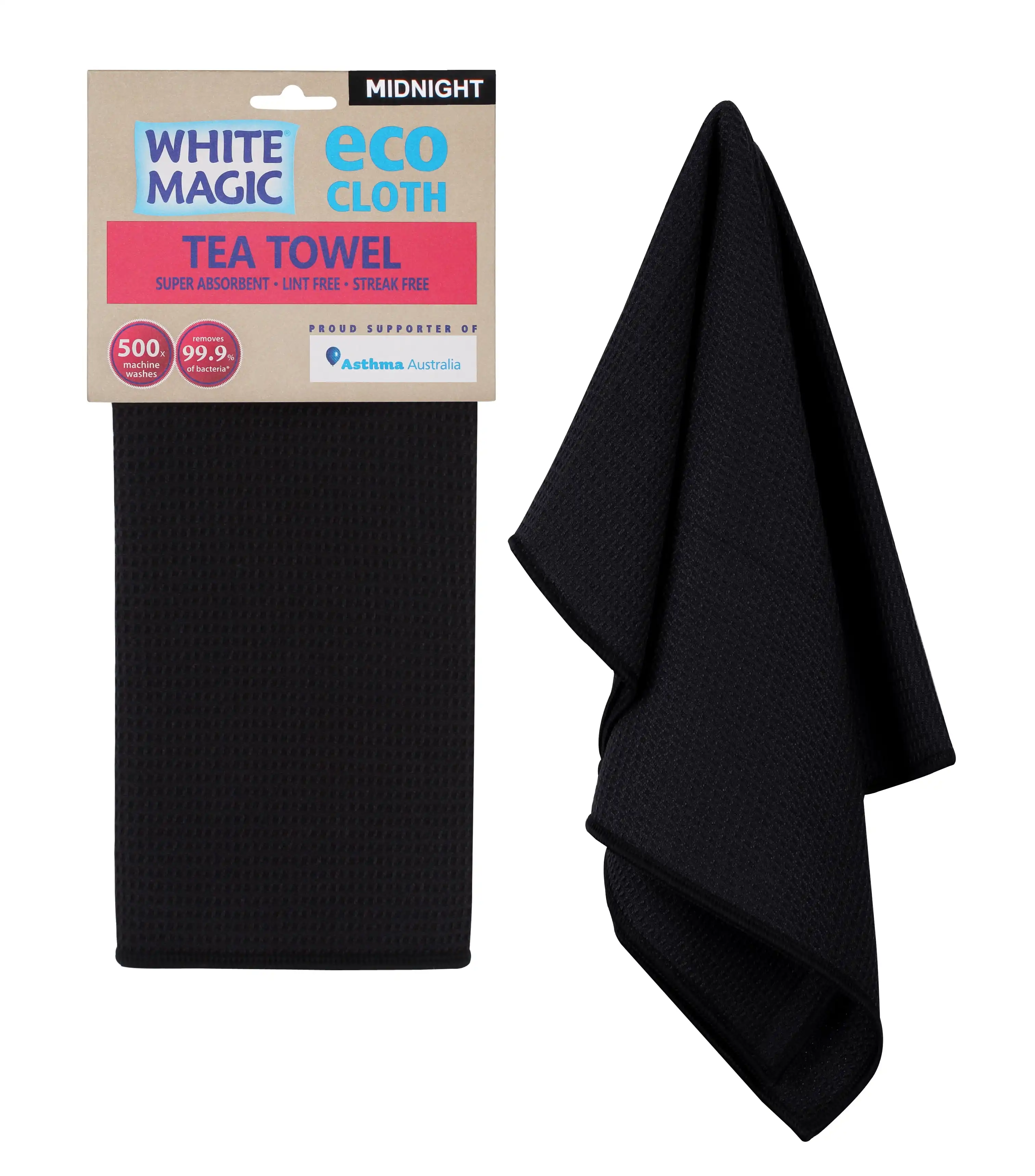 White Magic Eco Cloth Tea Towel Single Pack Midnight