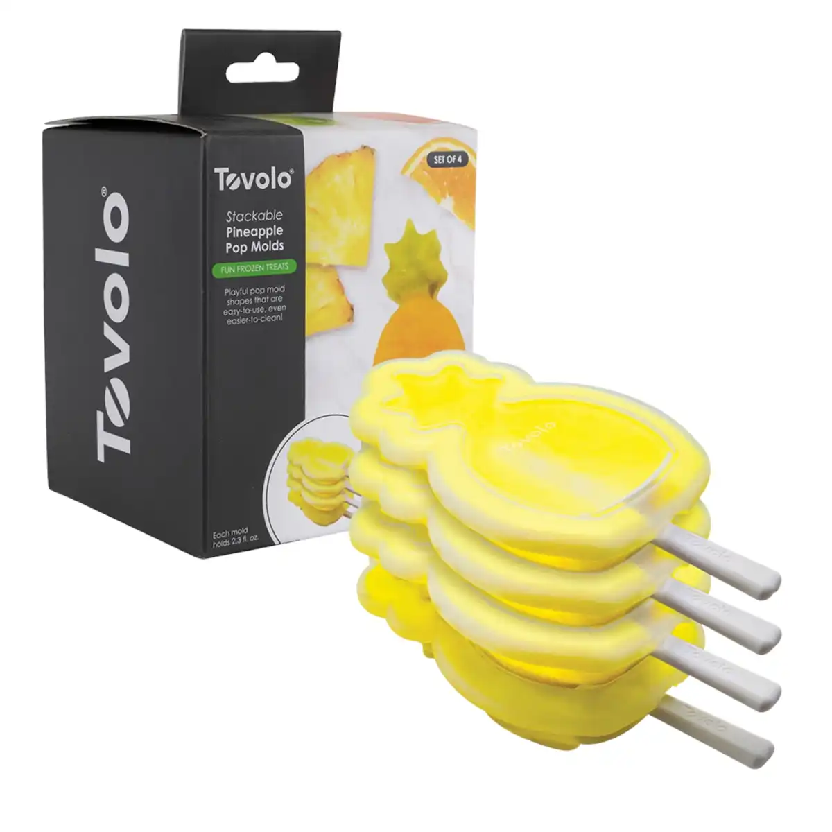 Tovolo Stackable Ice Pop Moulds Set 4   Pineapple