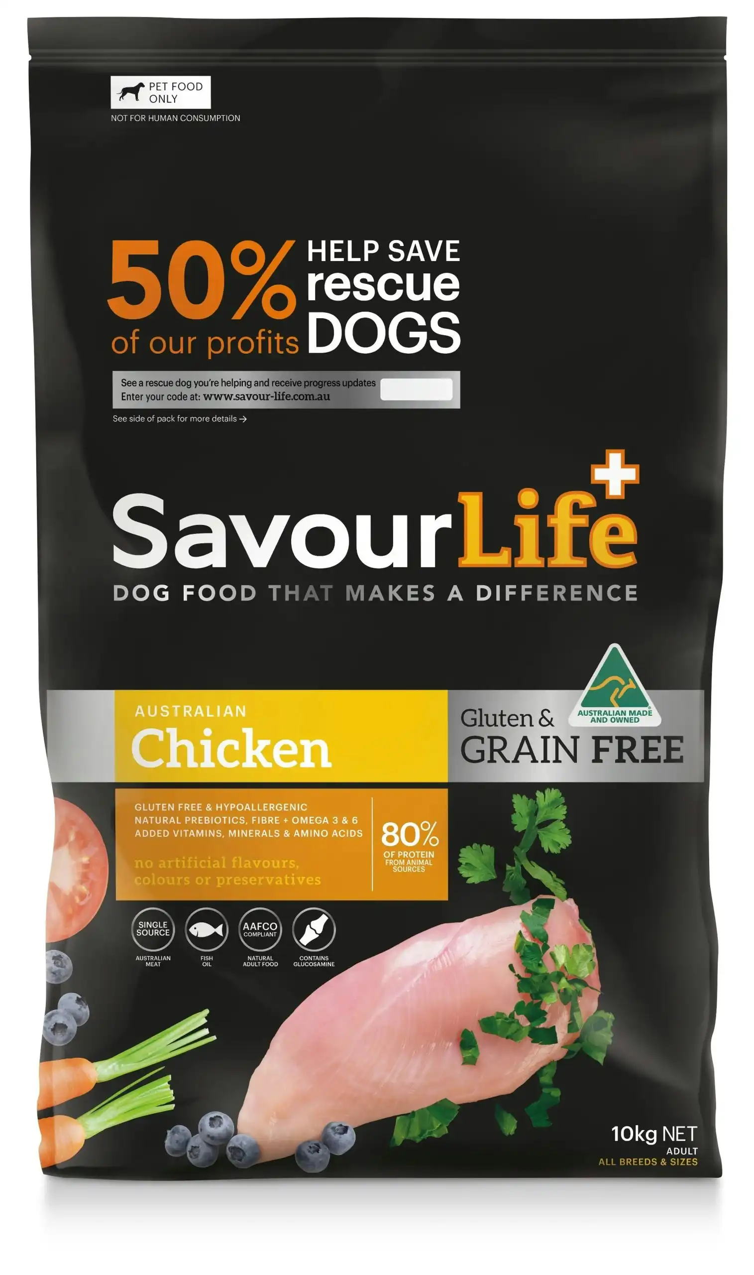 SavourLife Grain Free Chicken Adult Dog Food 10kg