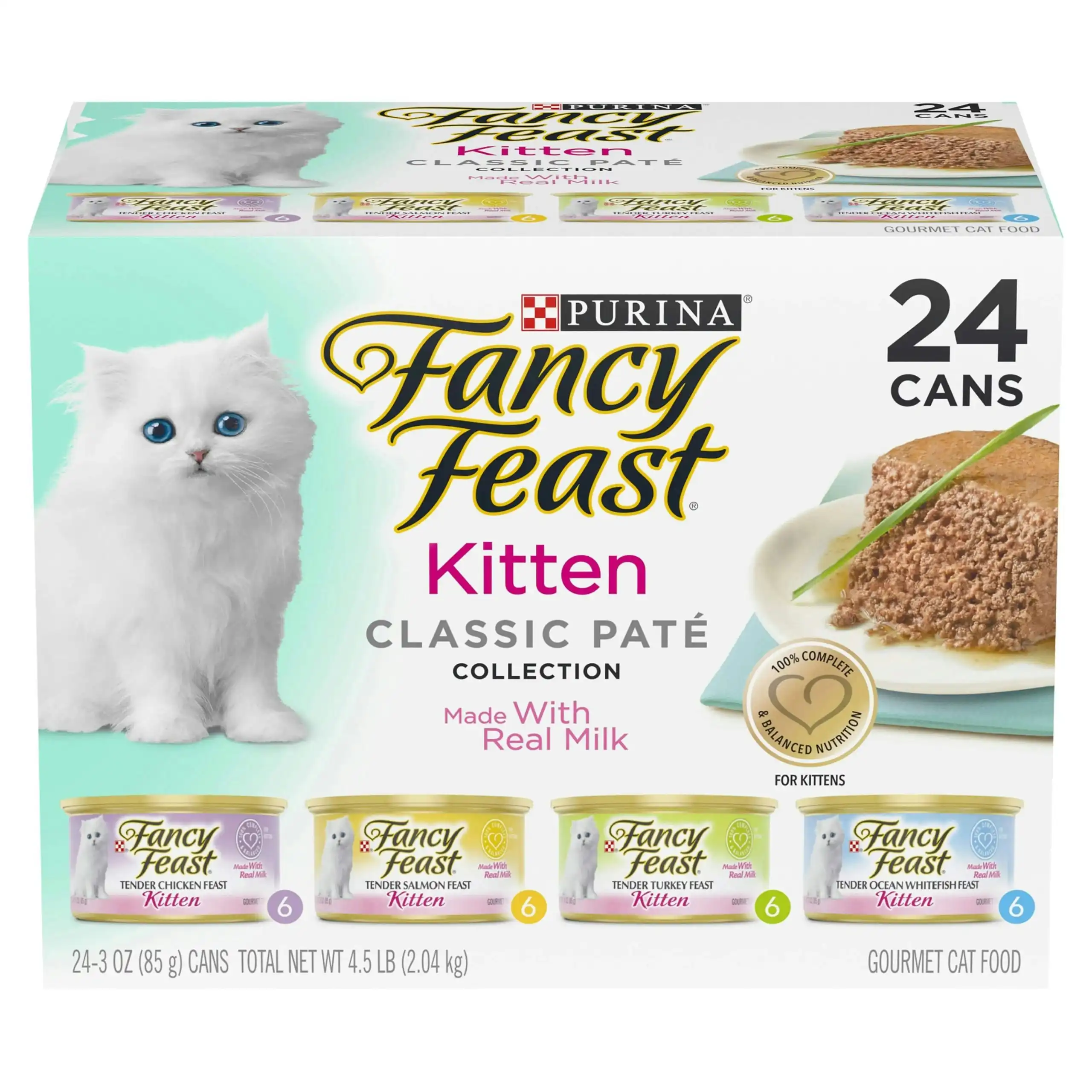 Fancy Feast Kitten Classic Pate Collection Wet Cat Food 24x85g